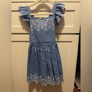 Cat & Jack Blue Dress with White Embroidery